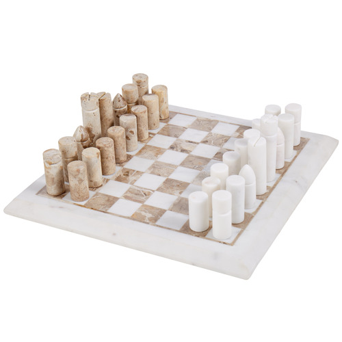 White marble 2024 chess set